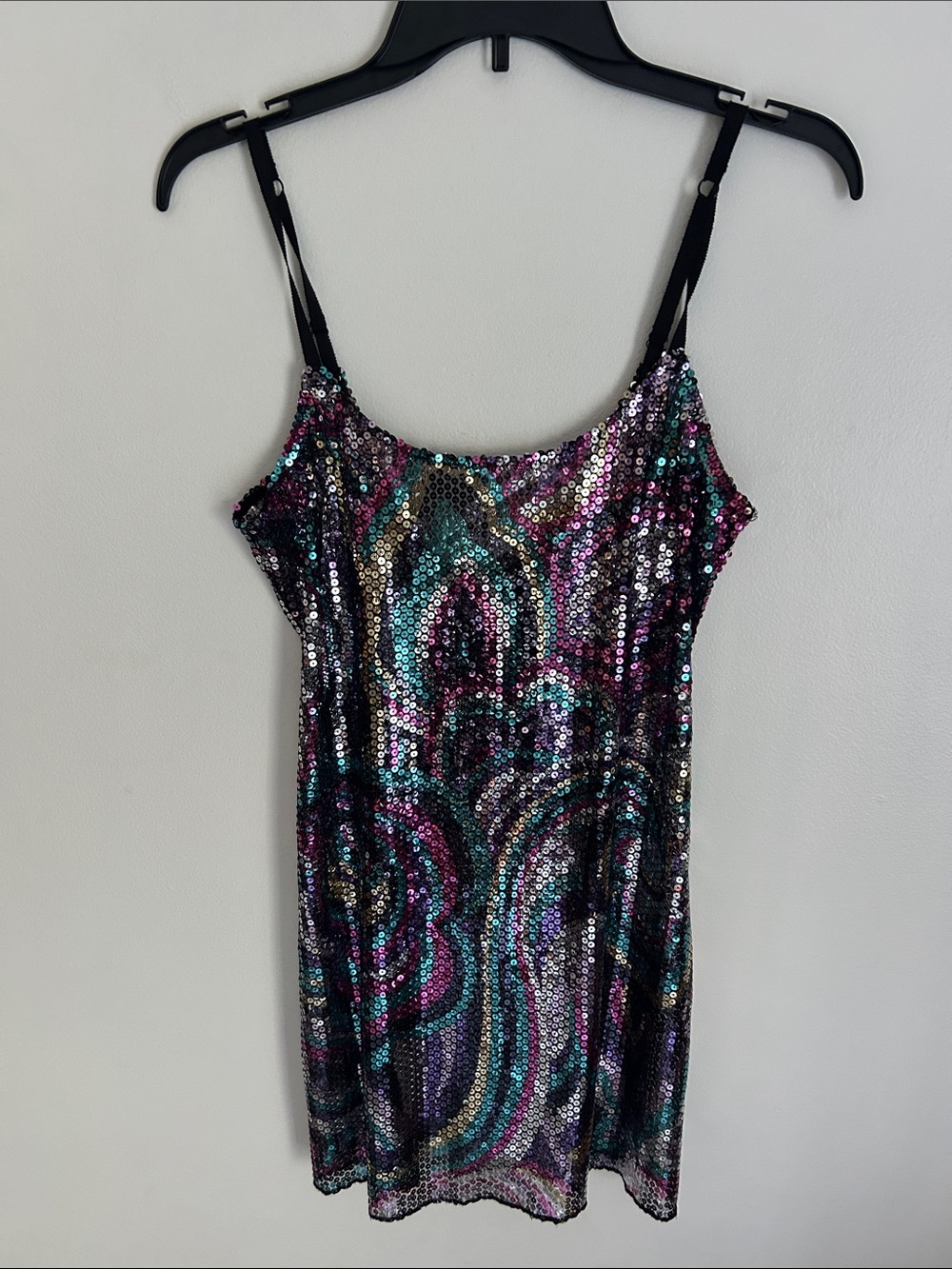 Intimately by Free People Iridescent Sequin Slip Mini Dress in Purple & Teal - Picture 5 of 11